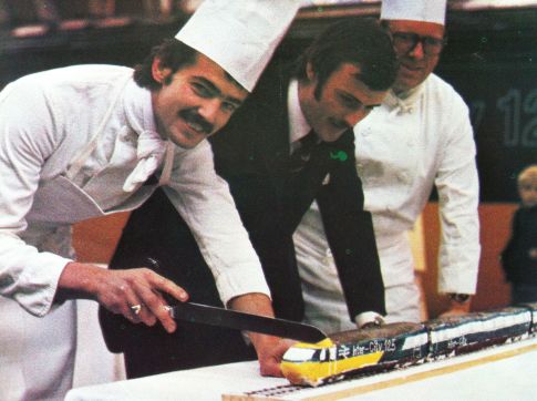 1977 David Small on HST - cake cut